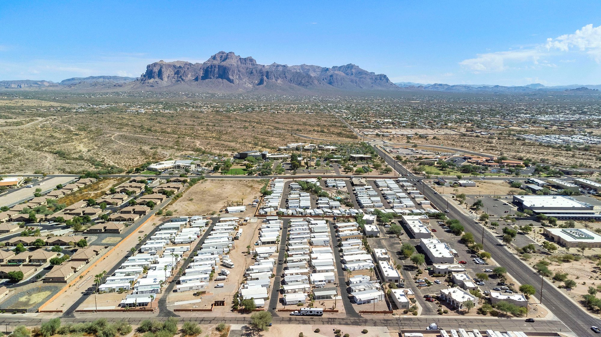 Chaparral Ranch Aerial Picture of Affordable Homes in RV Manufactured Housing Community