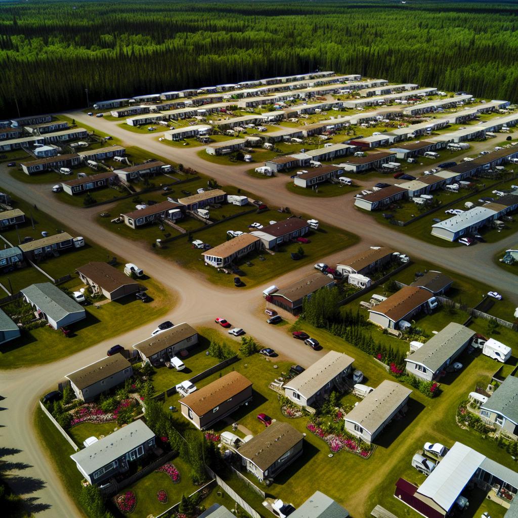 Country Creek Aerial of Manufactured Homes in Affordable Welcoming Community