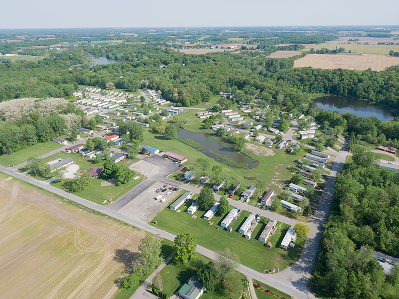 Hideaway Hills Manufactured Home Community Aerial Shot