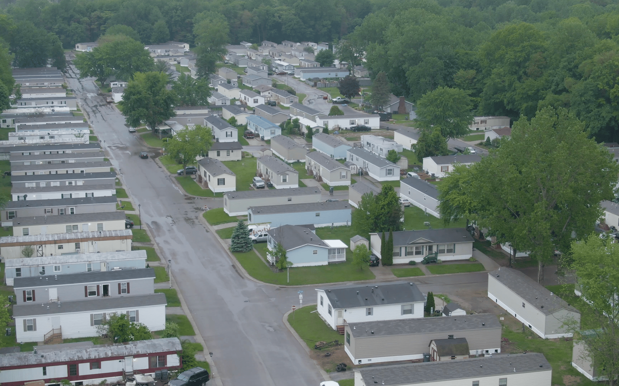 Ravines Manufactured Housing Community with Affordable Homes Aerial