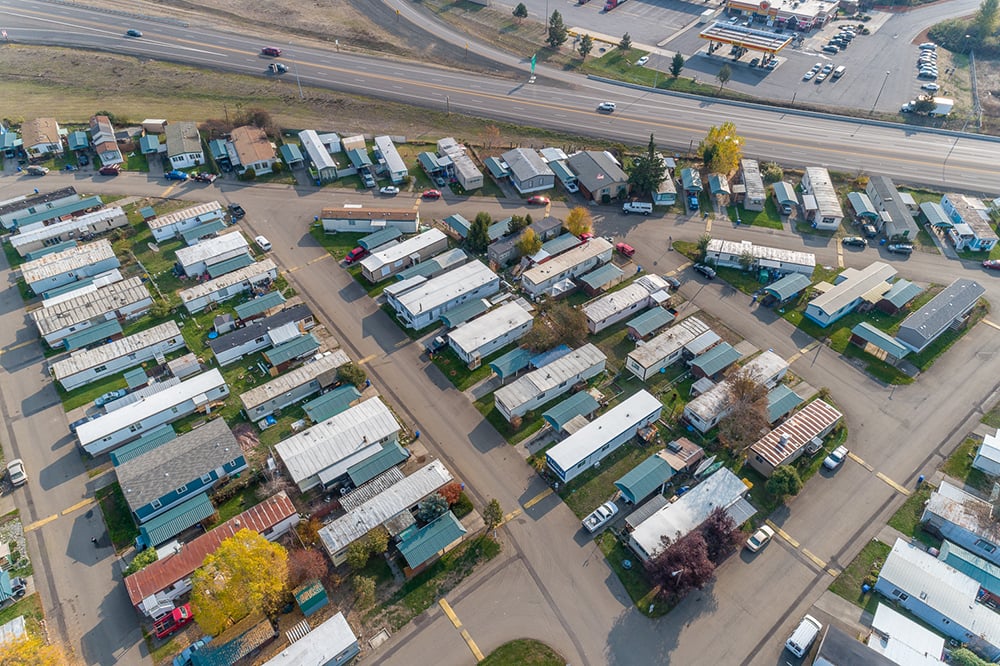 Pine Edge Aerial Image of Affordable Manufactured Housing Community