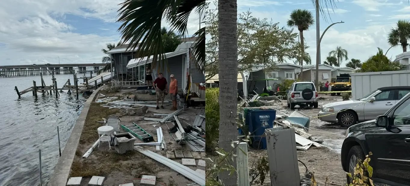 hurricane damage harbor lights